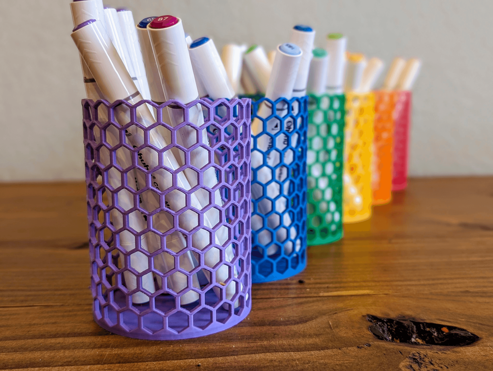Pot à crayons Nid d'abeille