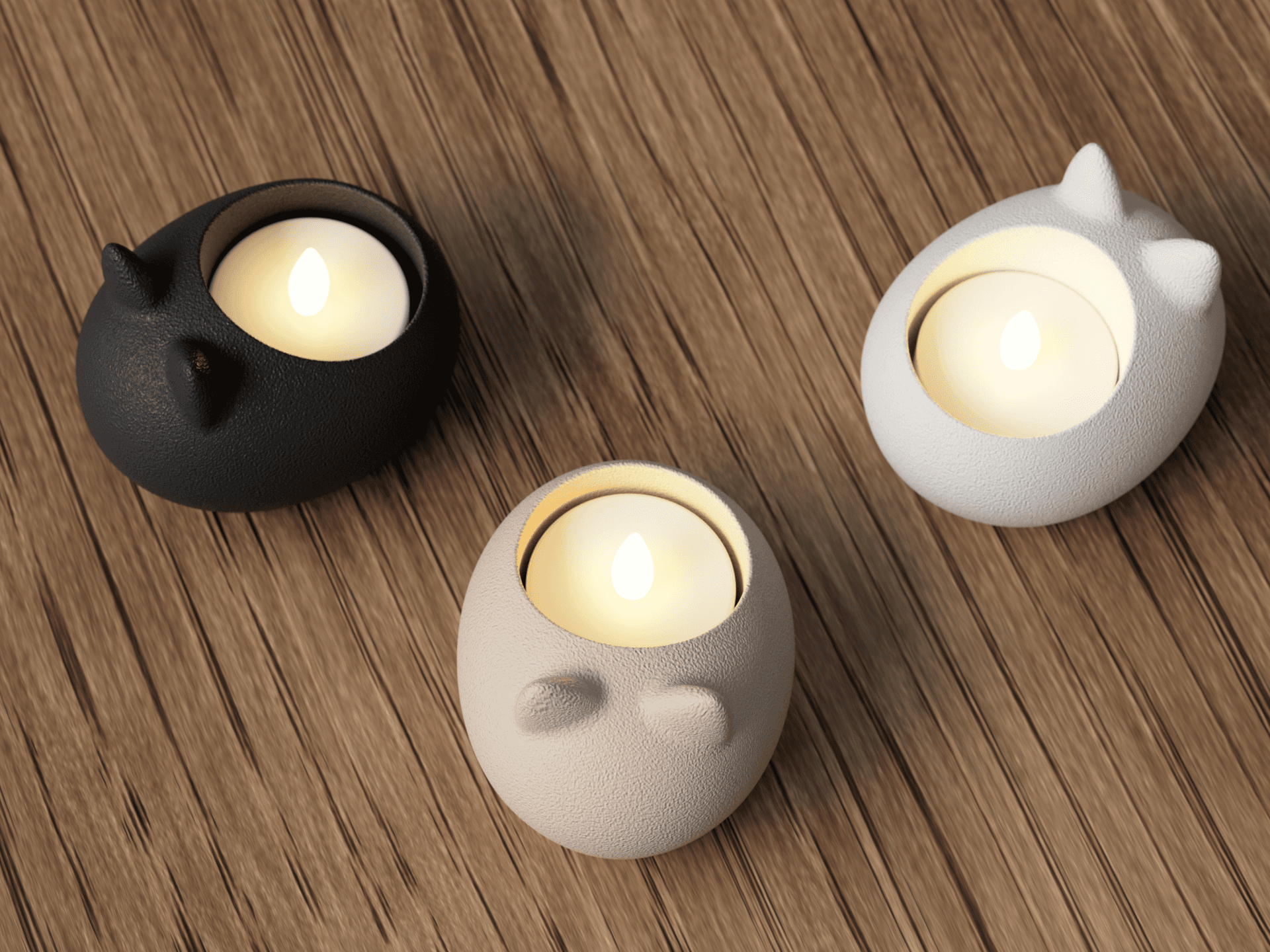 Photophore Chat (bougie LED)
