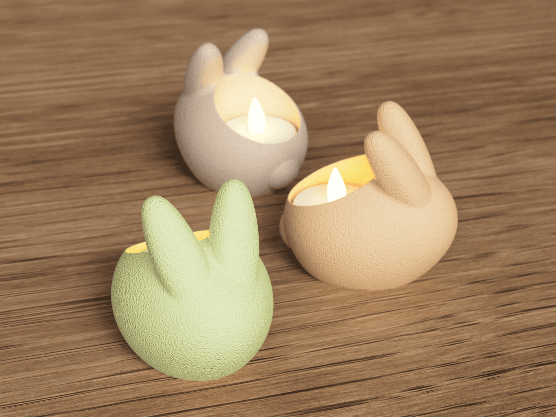 Photophore Lapin de Pâques (bougie LED)