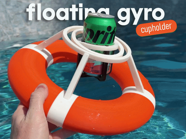 Porte-gobelet flottant gyroscopique (piscine)