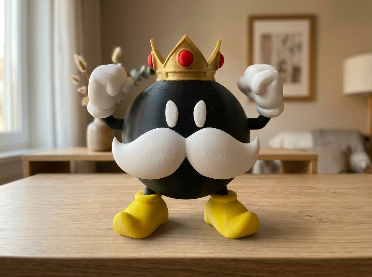 Roi Bob-omb — figurine multicolore