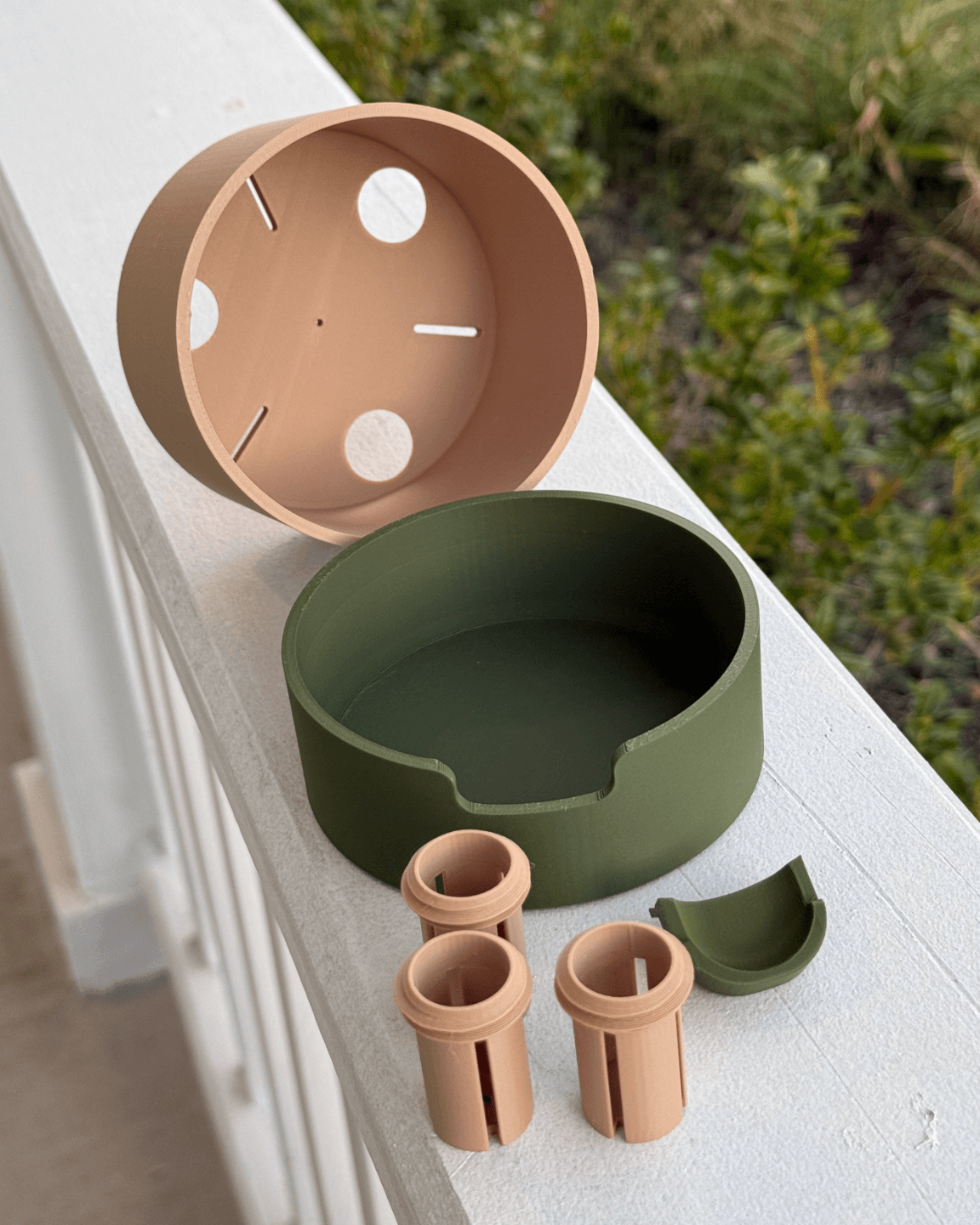 Cache-pot Auto-arrosant Rond
