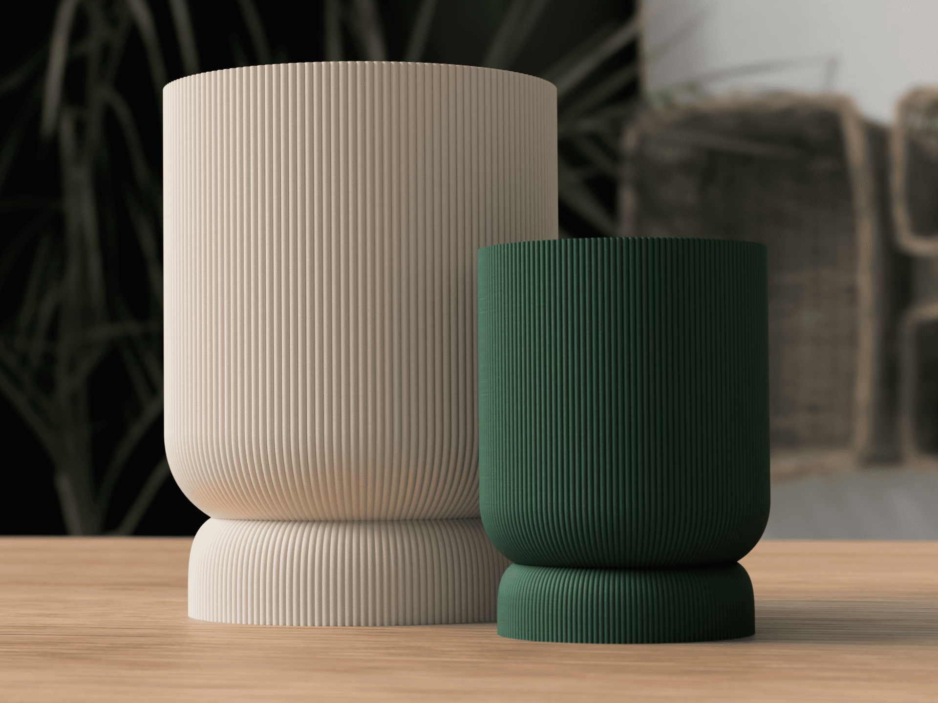 Cache-pot avec Soucoupe Clipsable