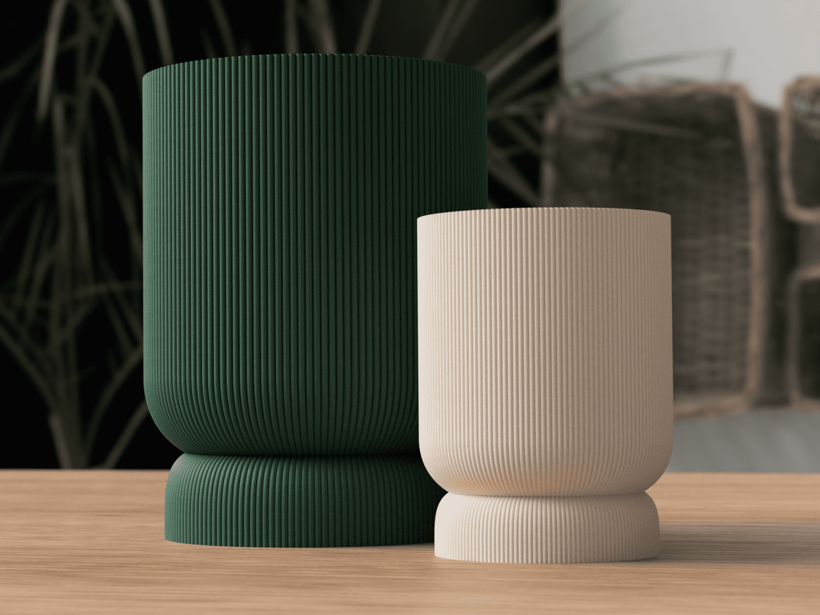 Cache-pot avec Soucoupe Clipsable