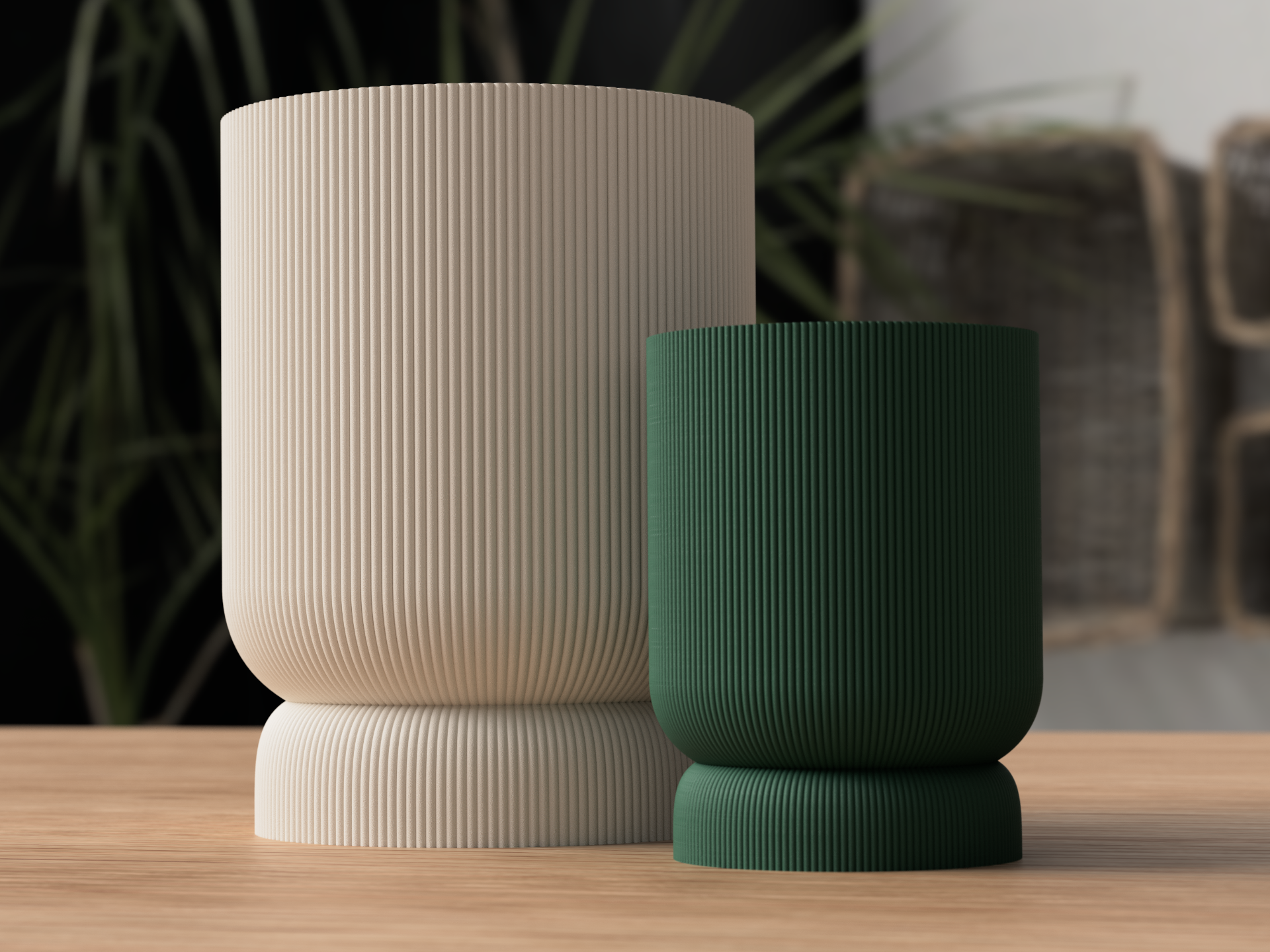 Cache-pot avec Soucoupe Clipsable